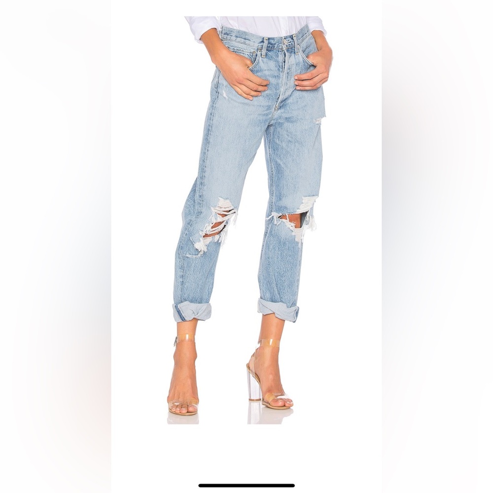 AGOLDE Jeans. 90’s Mid Rise Loose Fit, Color: Fall Out, 28